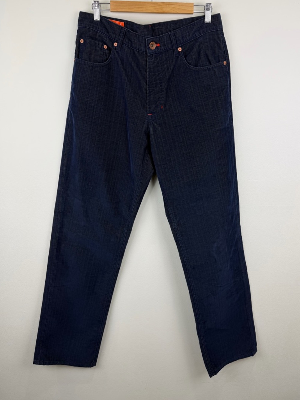 Façonnable Dark Corduroy Straight Leg Pants 34x33 Classic core